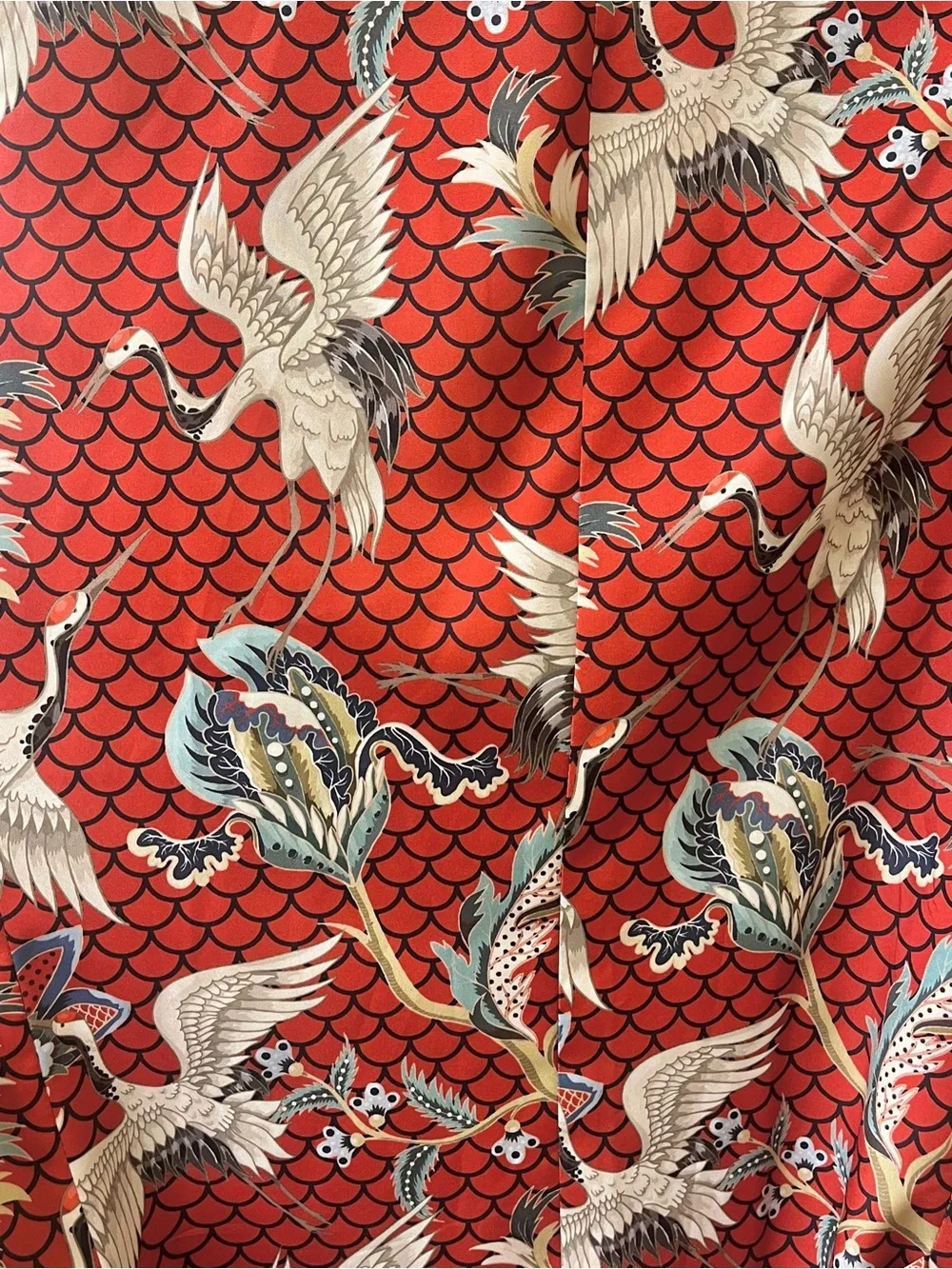 Paisley & Gray Slim Fit Vest, Brown Herringbone Red Crane Floral Print Lining, M
